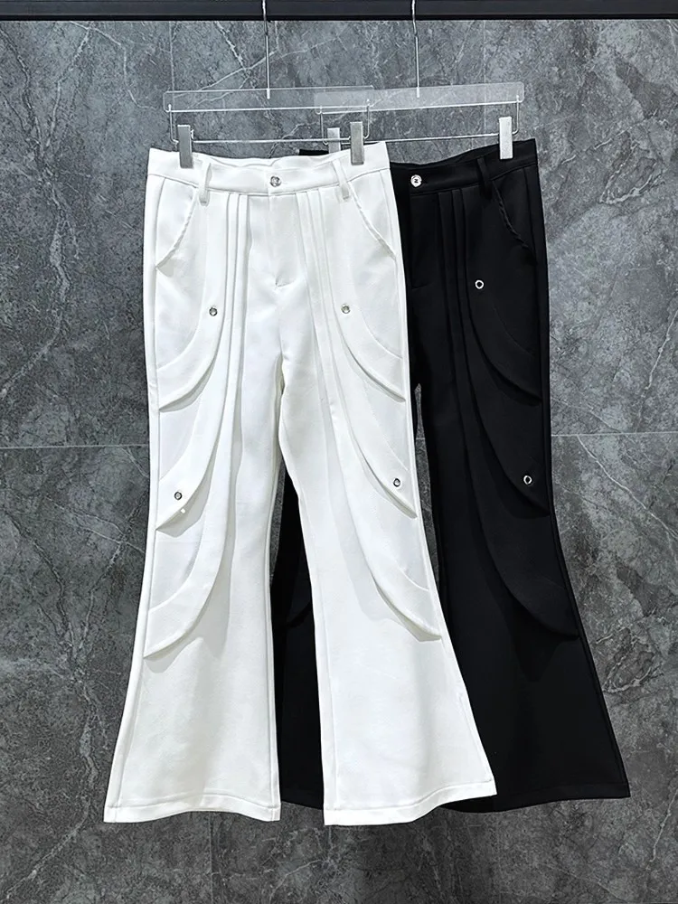 أوين ساك الرجال جرس قيعان السراويل البضائع Sweatpants عارضة الخريف الصليب الأسود مصمم LuxurLong السراويل