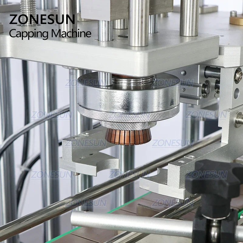 ZONESUN ZS-YG09 Automatic Perfume Sprayer Cap Collaring Bottle Crimping Capping Machine Perfume Bottle Sealing Machine