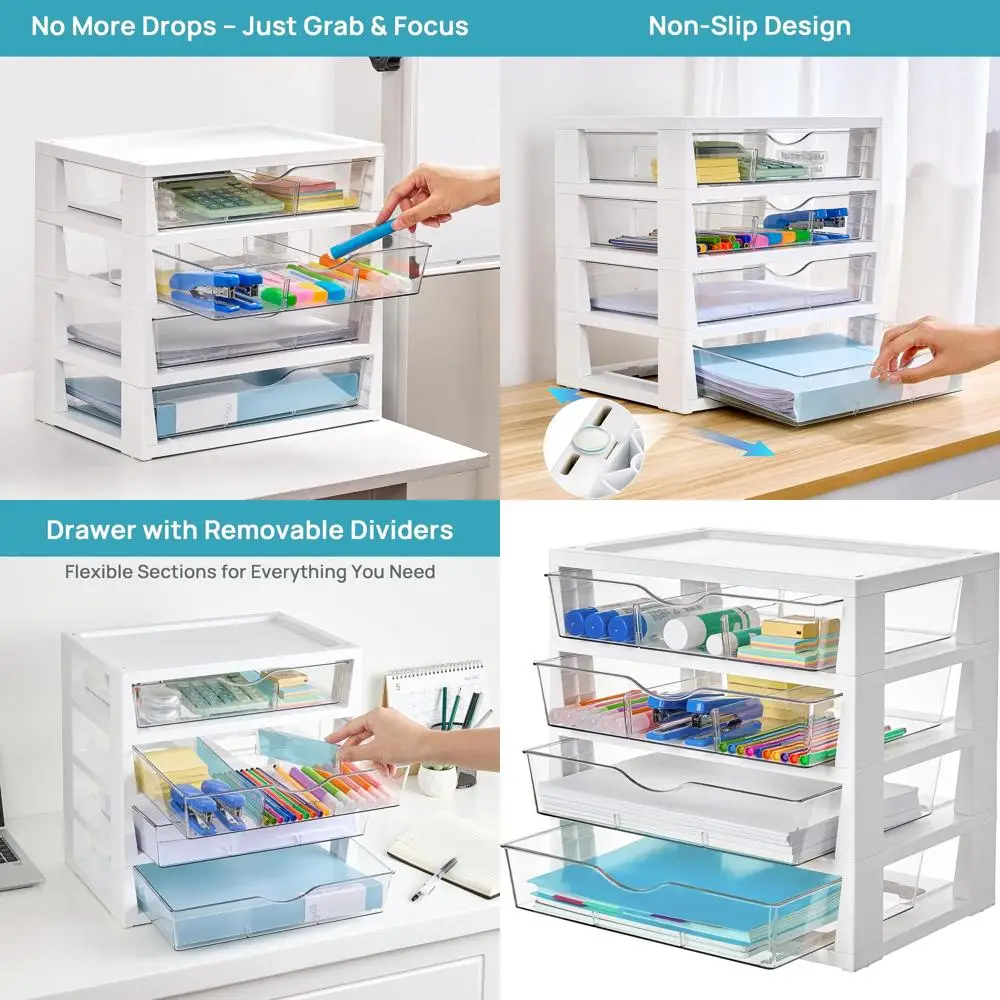 

4-уровневый модульный органайзер для офисных принадлежностей и эффективного управления рабочим пространством