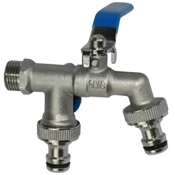 Replacement Brass Tap Faucet Adapter Garden 1/2'' IBC Water Tank Connector 2-Way 1-Way Irrigation Hose Joint Fitting Ball Valve