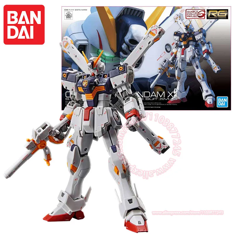 BANDAI CROSSBONE GUNDAM RG 1/144 Trendy Model Figure Movable Doll Children's Birthday Gift Desktop Ornament Decoration Assembly