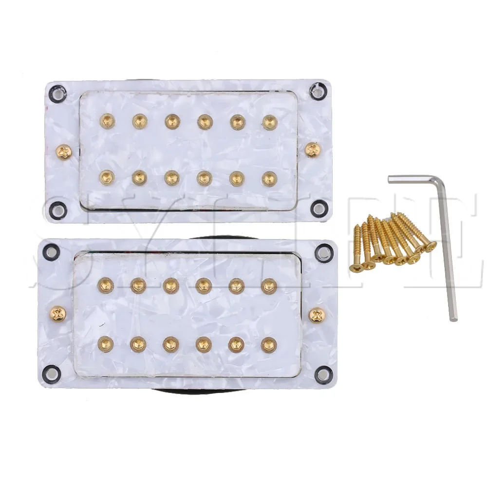 

2 шт. ключи и винты для хамбакера с белым жемчугом — набор инструментов для гитарного звукоснимателя