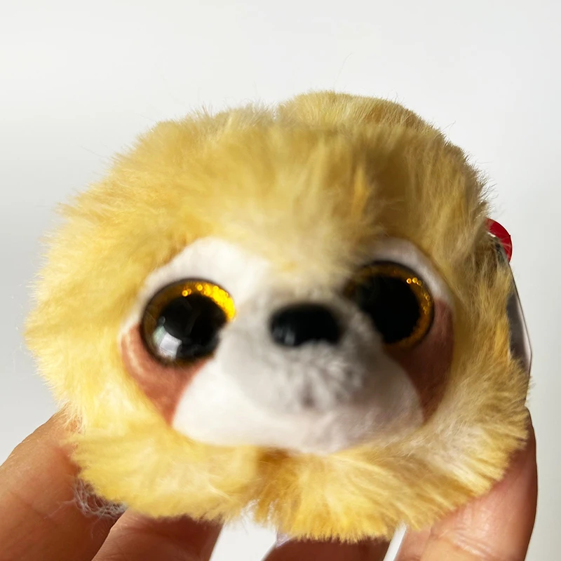 10cm Teeny Ty Beanie Big Eyes  Phone Screen Wipe Stuffed Mini Plush Toy Doll Yellow Sloth Dangler Children Christmas Gifts