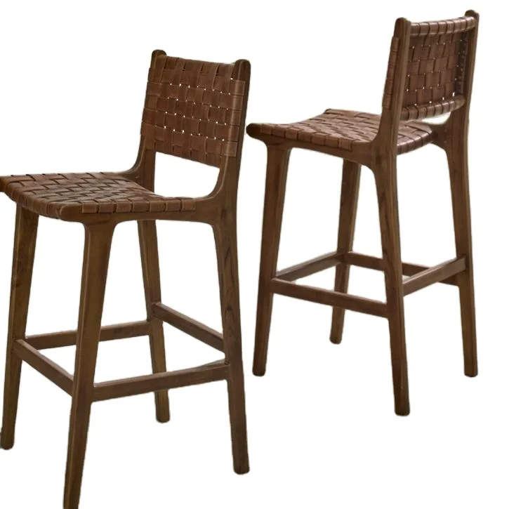 #Italian Minimalist Creative Simple Style Design Wooden Frame Popular Small-Sized Stool Hotel Bar Furniture Living Room Apartmen