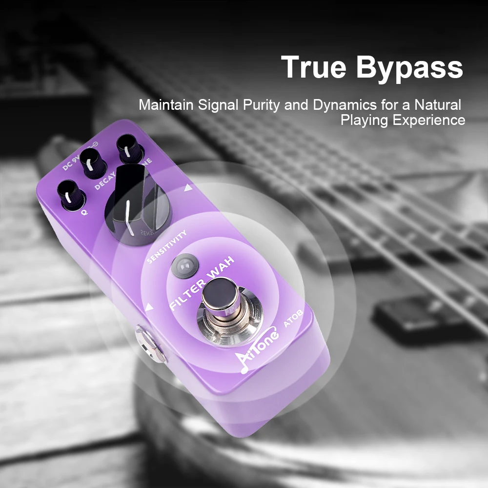 JOYO AITONE Series AT-08 Wah دواسة الدائرة التناظرية النقية الديناميكية السيارات واه حجم دواسة لباس الغيتار الكهربائي
