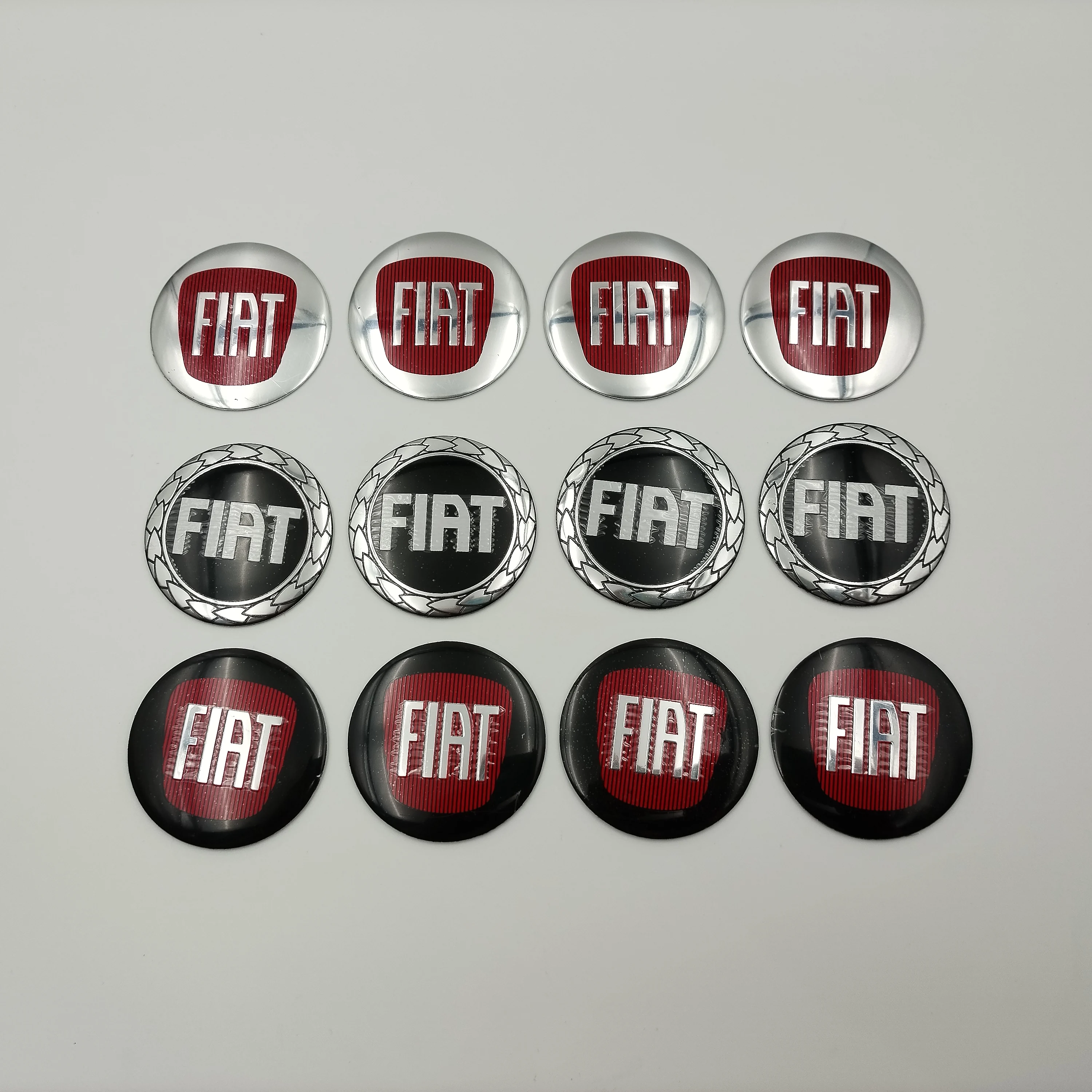 4pcs 3D 56mm logo car emblem Wheel Center Hub auto Rim refit dust-proof badge covers sticker styling accessories For FIAT