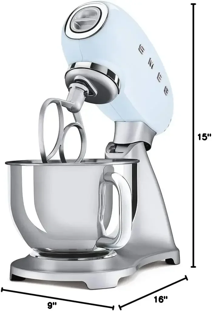 Smeg 50's Retro Pastel Blue Stand Mixer, Large