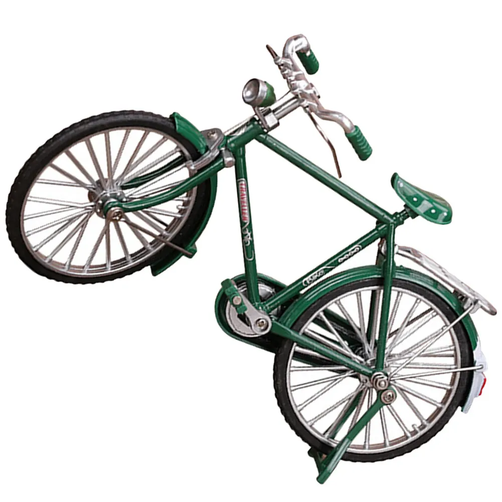 

Маленькая винтажная декоративная фигурка велосипеда, ретро-скульптура из железа, легкий декор для дома, украшение в виде велосипеда, модель велосипеда