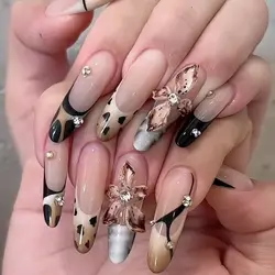Spice Girl Versatile Light Therapy Nail Line French Whitening Sweet Cool Advanced Nail Art Press on Nails