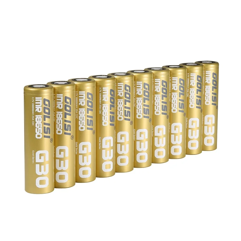 100% オリジナルgolisi G30 18650バッテリー3000mah 3.7v高ドレイン携帯imr 18650充電式リチウムbaterias 25A cdcゴールド色