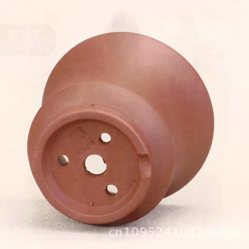 

Ceramic Purple Sand Flower Pot Handcrafted Breathable Succulent Small Office Desktop Calamus Micro Bonsai Cross-Border