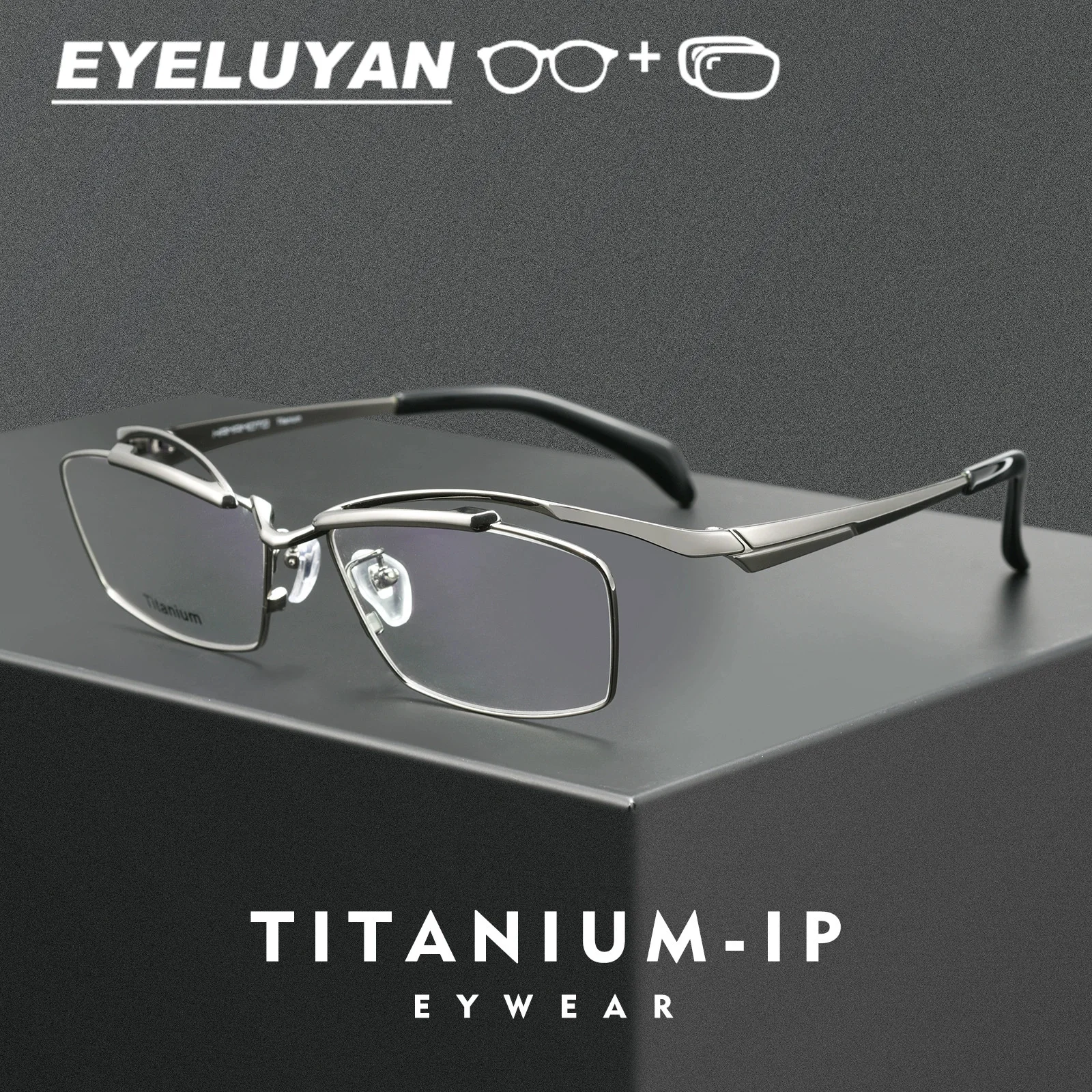 High-quality Prescription Glasses Men Myopia Hyperopia Multifocal Eyeglasses Pure Titanium Optical Frame