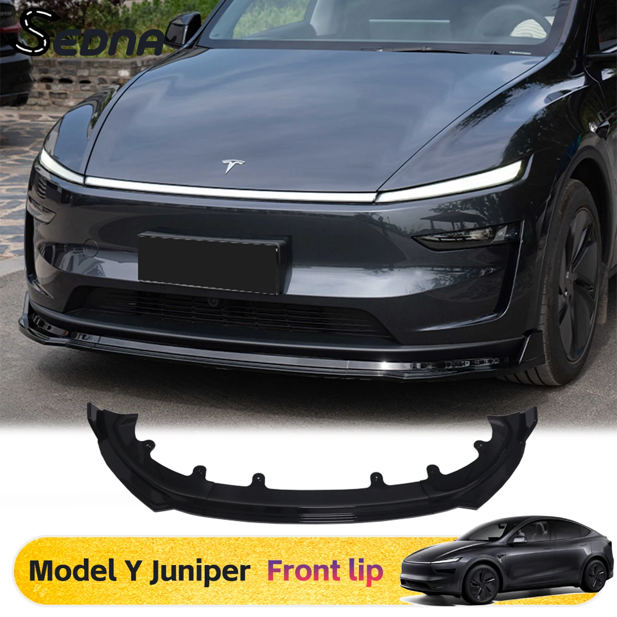 

Для нового Tesla Model Y Juniper 2025+ передний бампер, спойлер для губ, комплект кузова, бампер, воздушная плотина, нижний сплиттер для подбородка, защита, аксессуары