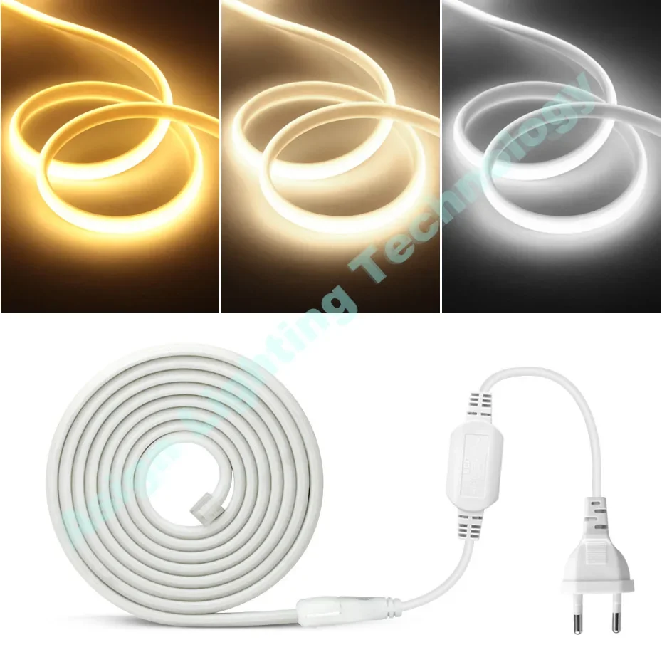 50m 30m LED COB Strip Light 220V 288LEDs/M Remote/Bluetooth/Wifi Control Flexible Tape Dimmable Home Lighting Decor Led Ribben