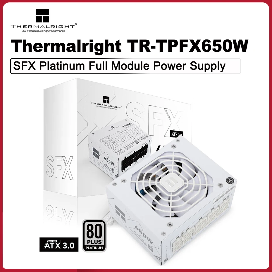 Thermalright TPFX650-W White SFX Gold Medal Full Module Small Power Supply 650W ATX3.0 Desktop Computer Power Supply