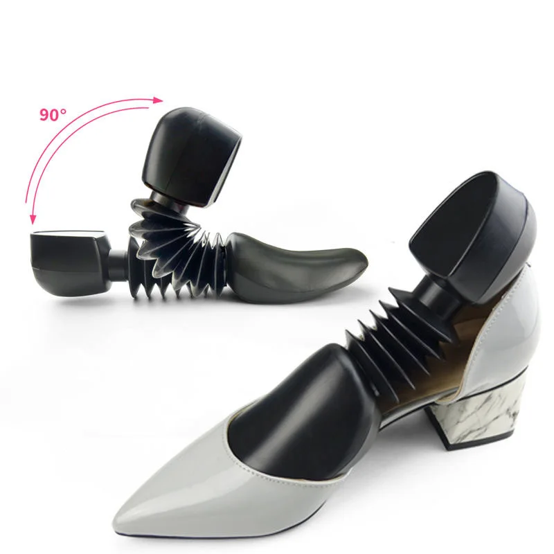 Adjustable Length Plastic Shoe Trees 1Pcs Telescopic Practical Plastic Black Shoes Crease Protector Stretcher Footwear Holder