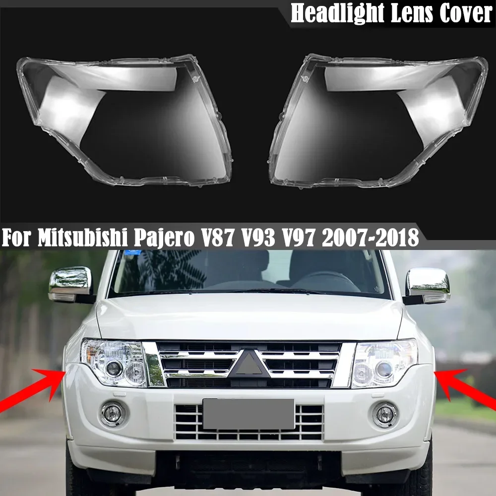 

Для Mitsubishi Pajero V87 V93, оболочка для головных фонарей, оболочка, крышка фары, замена оригинального стекла