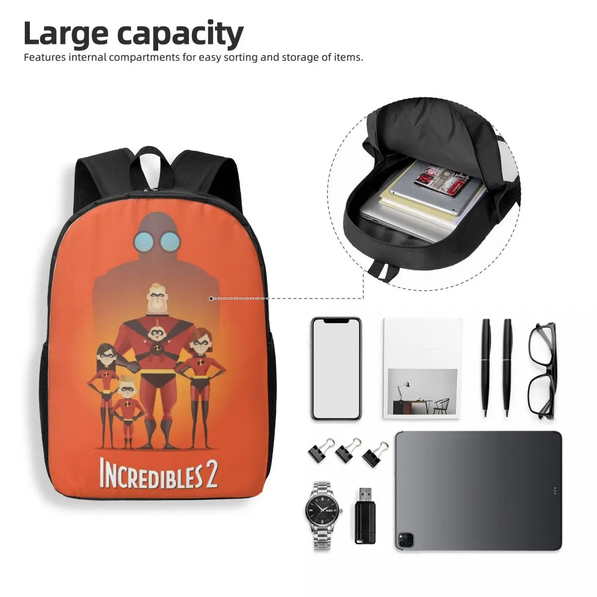 Personalizado os incríveis elastigirl mochila para meninos meninas bob parr escola faculdade sacos de viagem das mulheres dos homens bookbag 15 Polegada portátil