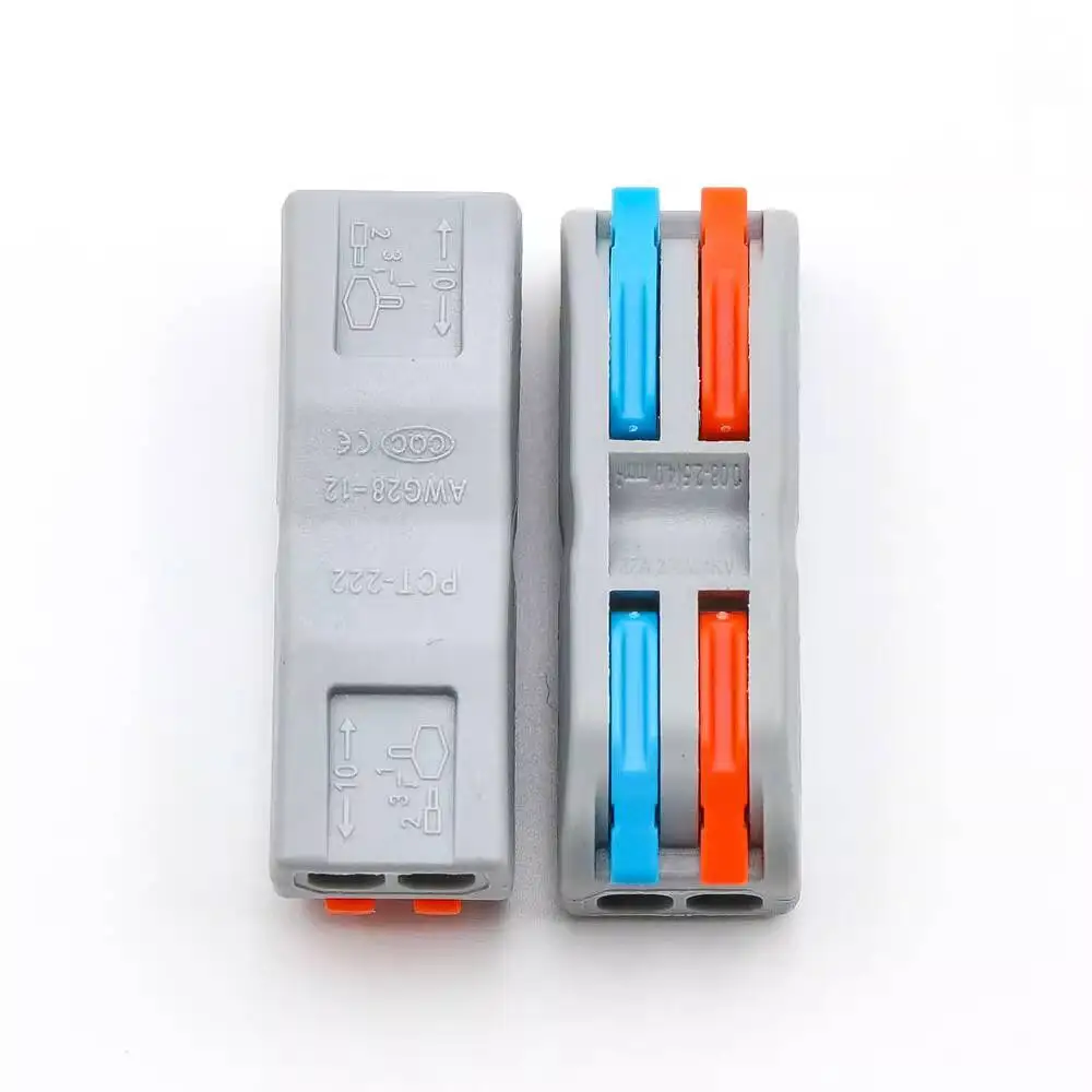 Quick-Connect 1-In-2-Out Terminal - Tool-Free Press-Type Splitter for Soft & Hard Wires, Anti-Loose Design