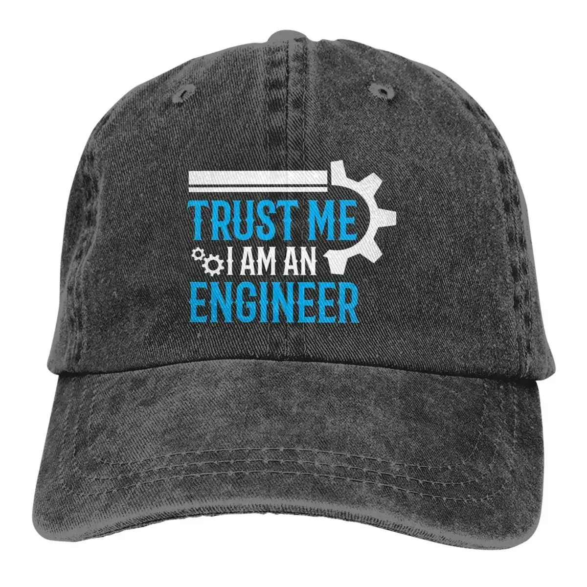 Trust Me I Am Engineer Baseball Cap Blue Logo Streetwear Unisex Men Washed Trucker Hat Breathable Design Running Snapback Cap