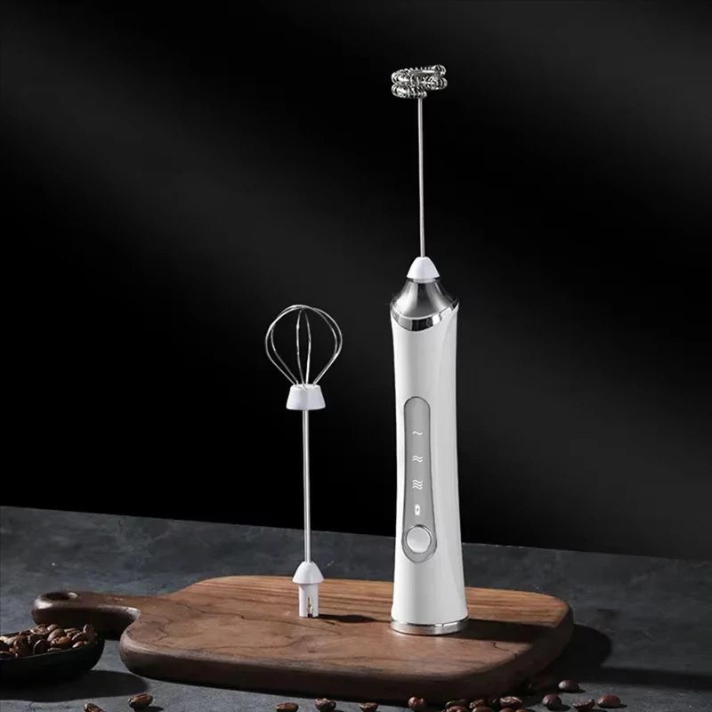 خلاط حليب القهوة المحمول، مضرب البيض القابل لإعادة الشحن، صانع كريمة كيك الحلوى القابل للتعديل بـ 3 سرعات، خلاط كهربائي للمشروبات