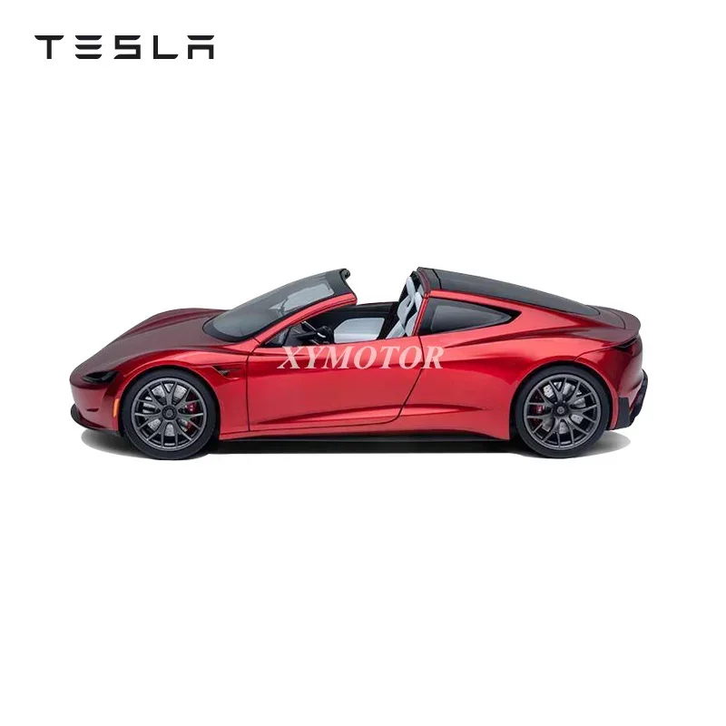 1:18 For Tesla Roadster Racing Car Diecast Model Car Toys Hobby Boys Girls Gifts Red Display Ornament Collection