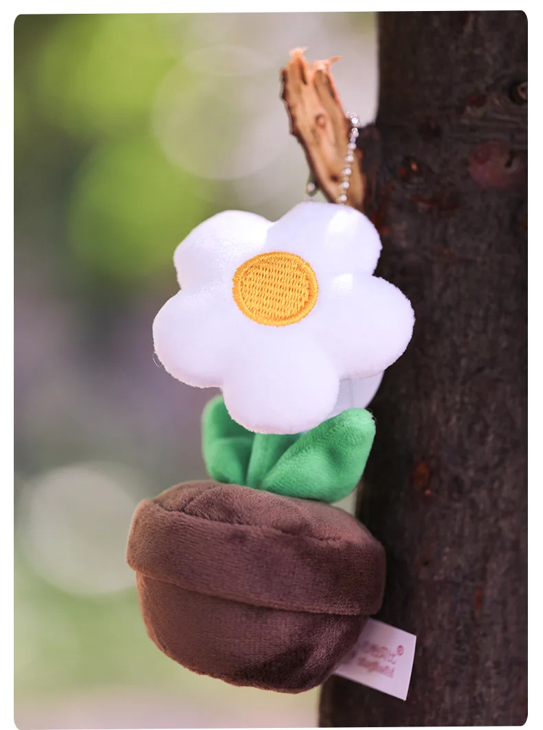 

6 Kinds Of Potted Small Daisy Pendants, Cool Cute Cute And Cute Creative Dolls, Student Couples' School Bags, key chain hanging