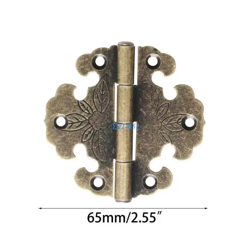 E15A 10 قطع من المفصلات الزخرفية العتيقة Hardwar Fashion مفصلات مستديرة خفيفة الوزن