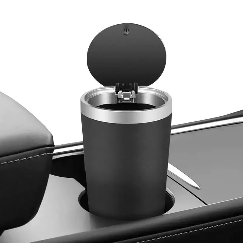 

Car Trash Cup 800ml Automotive Garbage Cans Press To Open Washable Leakproof Small Auto Trash Bin Cup Holder With Lid For RV SUV