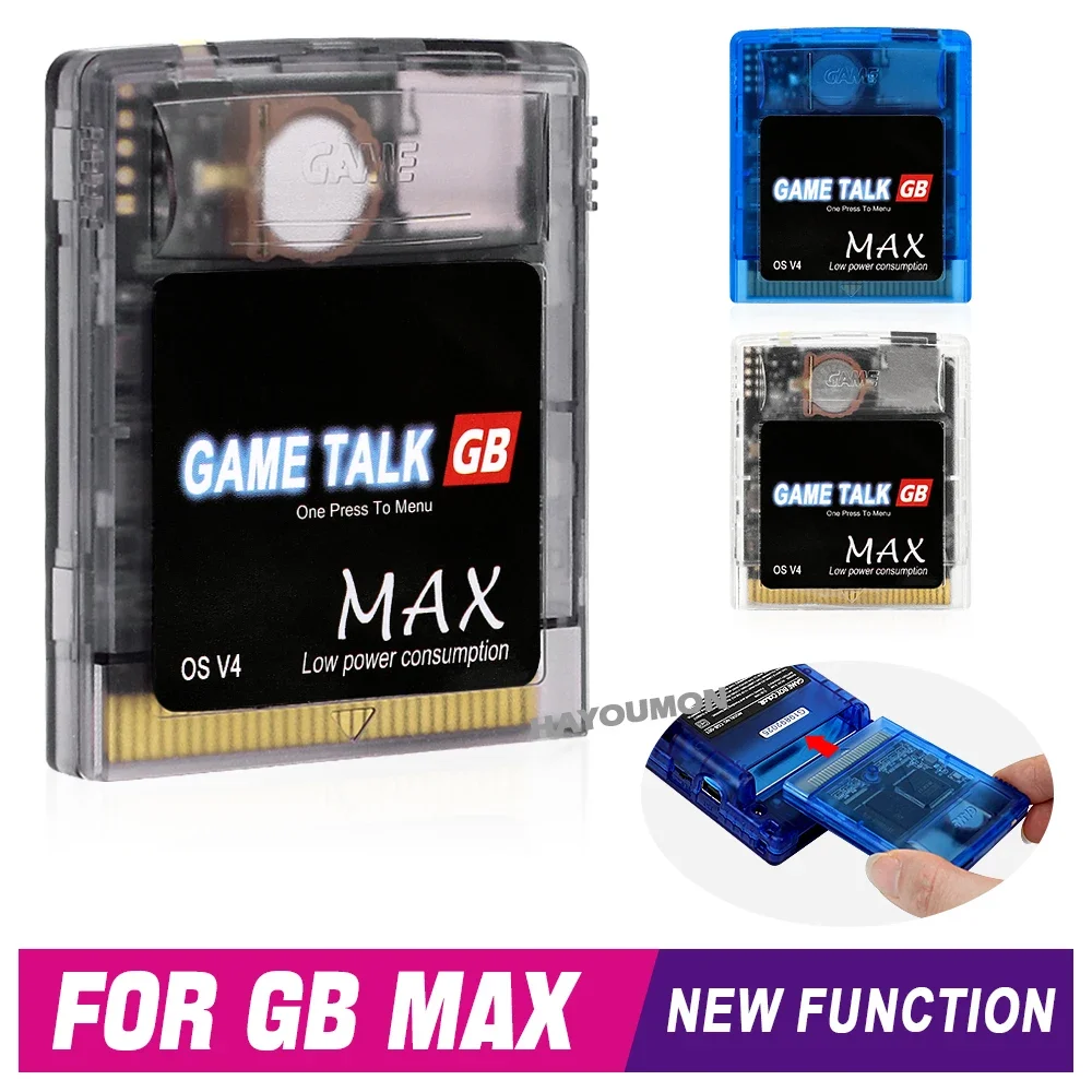 All 2000IN1 GAME TALK GB MAX Game Cartridge for Gameboy Color Game Boy GB GBC Retro Collection with One Button Reset Function