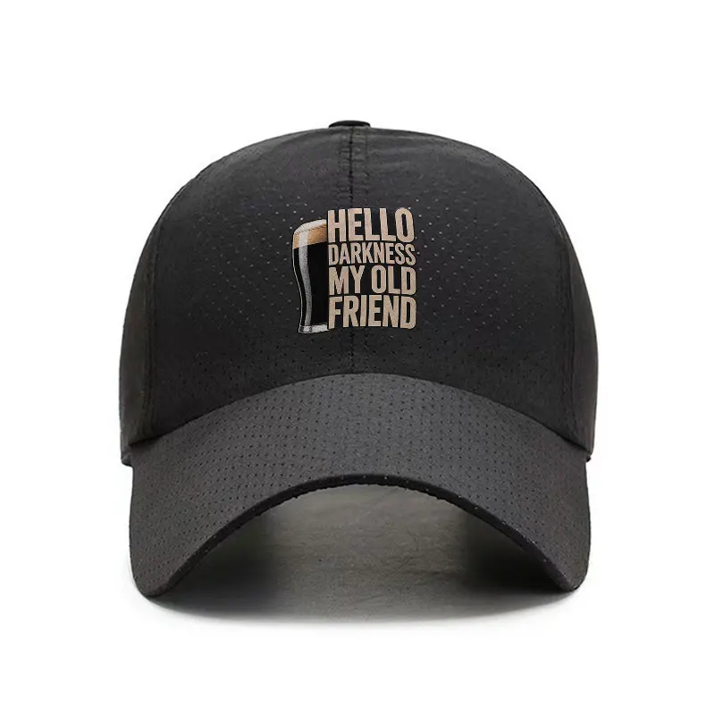 Hello Darkness My Old Friend Beer Pint Quick Dry Baseball Cap Adjustable Sun Hat