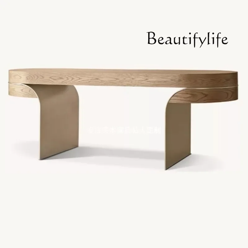 

M American Solid Wood Metal Desk Study Furniture Bedroom Dresser Villa Hotel