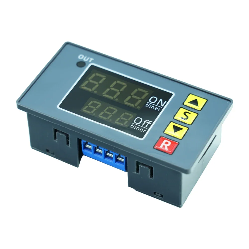 DC 12 V 24 V AC 110 220 V Digitale Tijdrelais Module Cyclus Vertraging Timer Rood Blauw Dual LED Display Timing Relais Schakelaar voor Auto