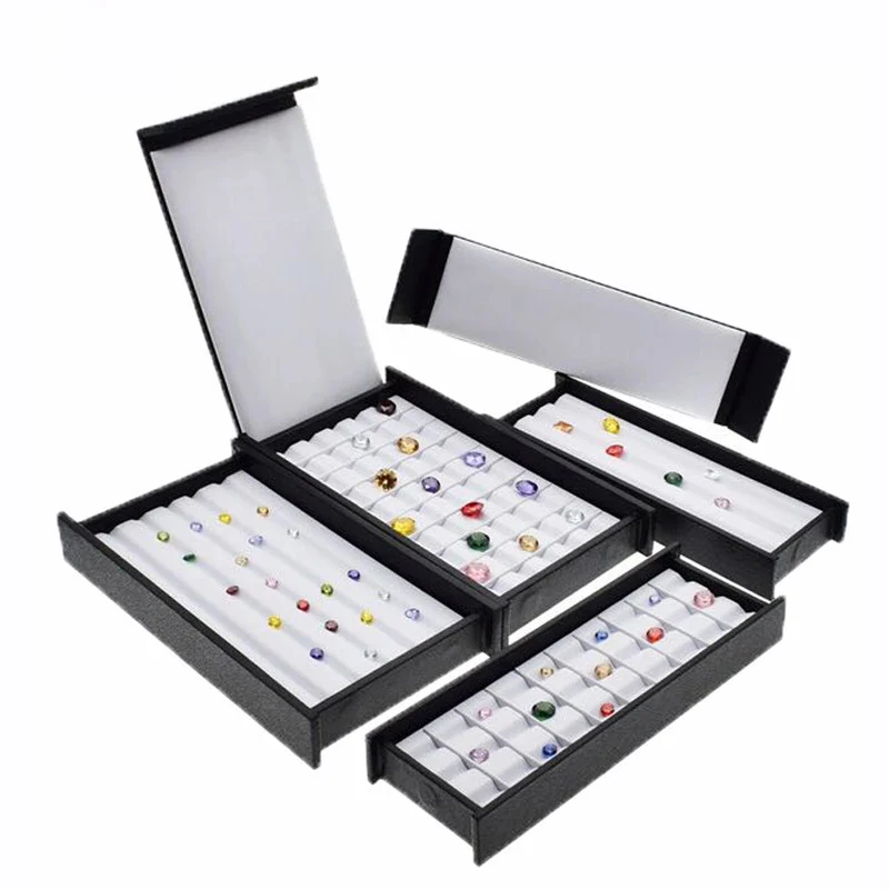 Wholesale Jewelry Gem Display Box Case Loose Diamond Storage Tool Coin Jar Show Tray Gem Pot Gemstone Organizer Holder Container