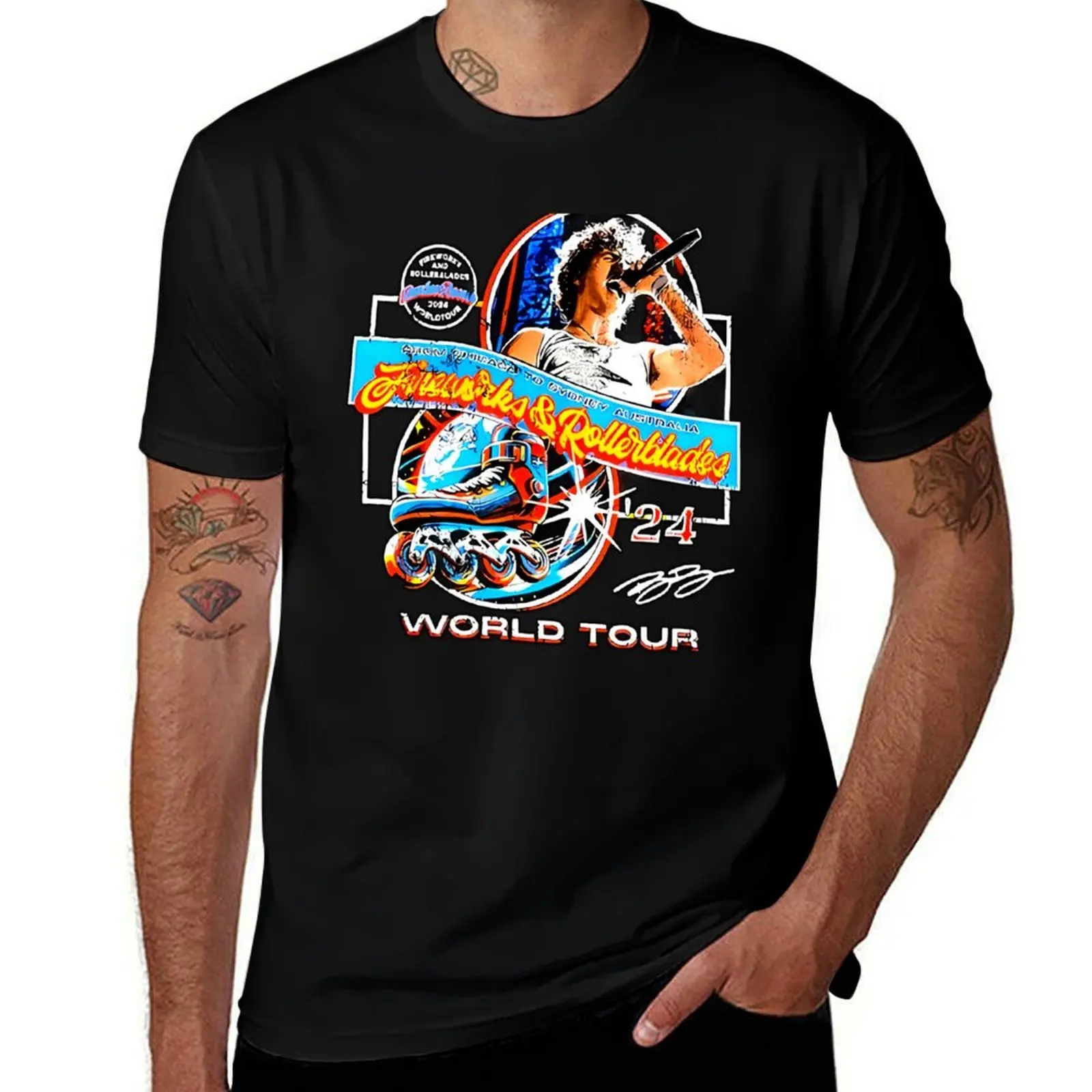 

Vintage Singer World Tour 2025 T-Shirt customizeds anime funny costumes T-shirts for men cotton