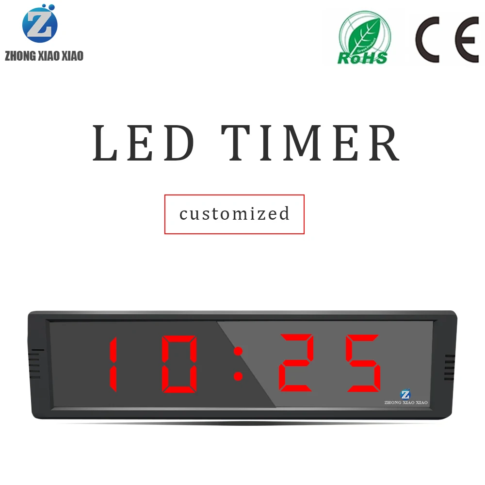 Zhong Xiao xiao 1 inch 4 red timer indoor wall mounted LED electronic digital timer clock