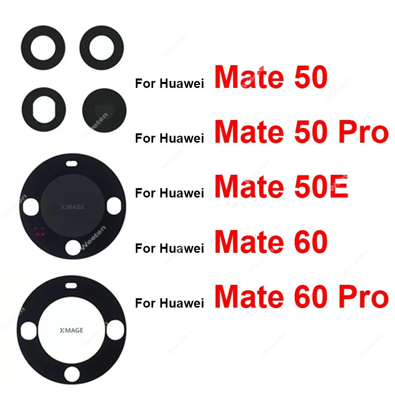 Rear Back Camera Lens Sticker Adhesive For Huawei Mate 50 50E 60 Pro Back Camera Lens Sticker Adhesive Replacement Repair Parts