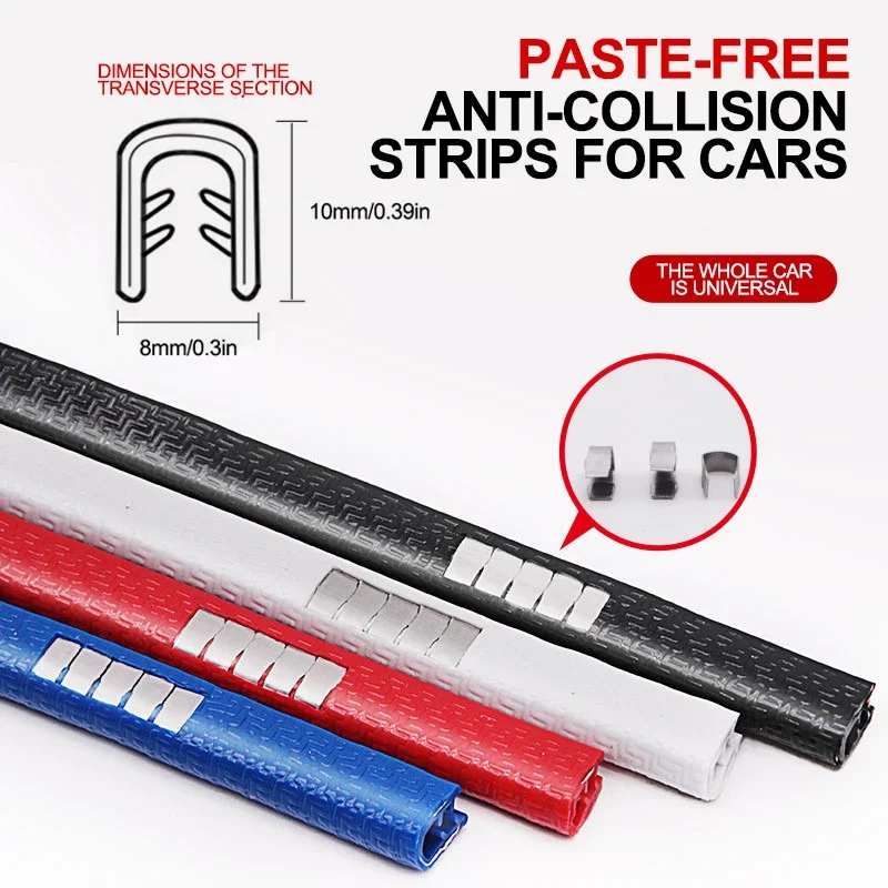 1/2/5/10M Car Universal Door Edge Anti-Scratch Strip Dustproof Collision Avoidance Protector Strip Car Protection Accessories