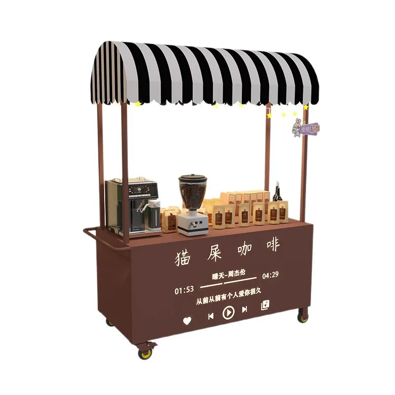 

Mobile stall cart promotional display stand Night market cart