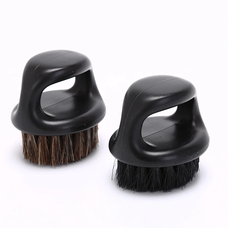 Horse Hair Men\'s Shaving Brush Barber Salon Facial Beard Cleaning Shave Tool Finger Brush Beard Comb