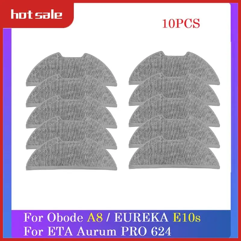 

A33R-10 шт. моющаяся тряпка для швабры для Obode A8/Eureka E10S/ETA AURUM Pro 624, аксессуары для роботизированных пылесосов, накладка для швабры