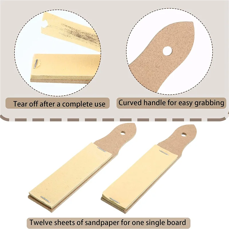 

OFSS-Sandpaper Sharpener Sketch Sandpaper Pencil Sharpeners For Artists Charcoal Pencil Pointer (20PCS)