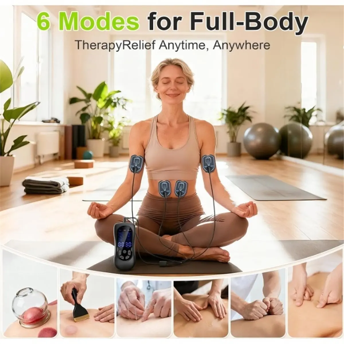 [Vend for]TENS Machine for Muscle Relaxation - Single Channel with 18 Training Programs, 6 Modes 30 Intensities