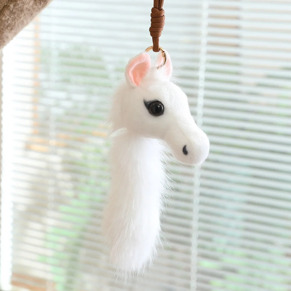 

Creative PP Cotton Pony Head Pendant Soft Fluffy Horse Collection Cartoon Mascot Pony Boys and Girls