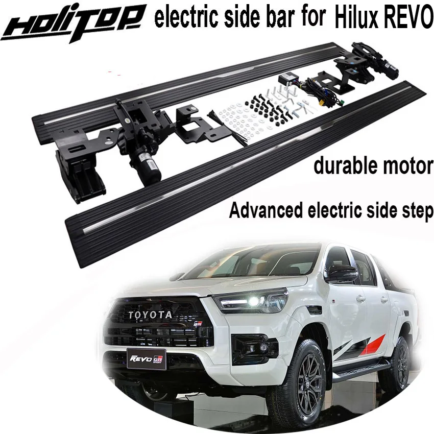 HOT intelligent electric side bar side pedals foot board for Toyota Hilux Revo/VIGO,aviation pedal,CAN guarantee load 300kg.