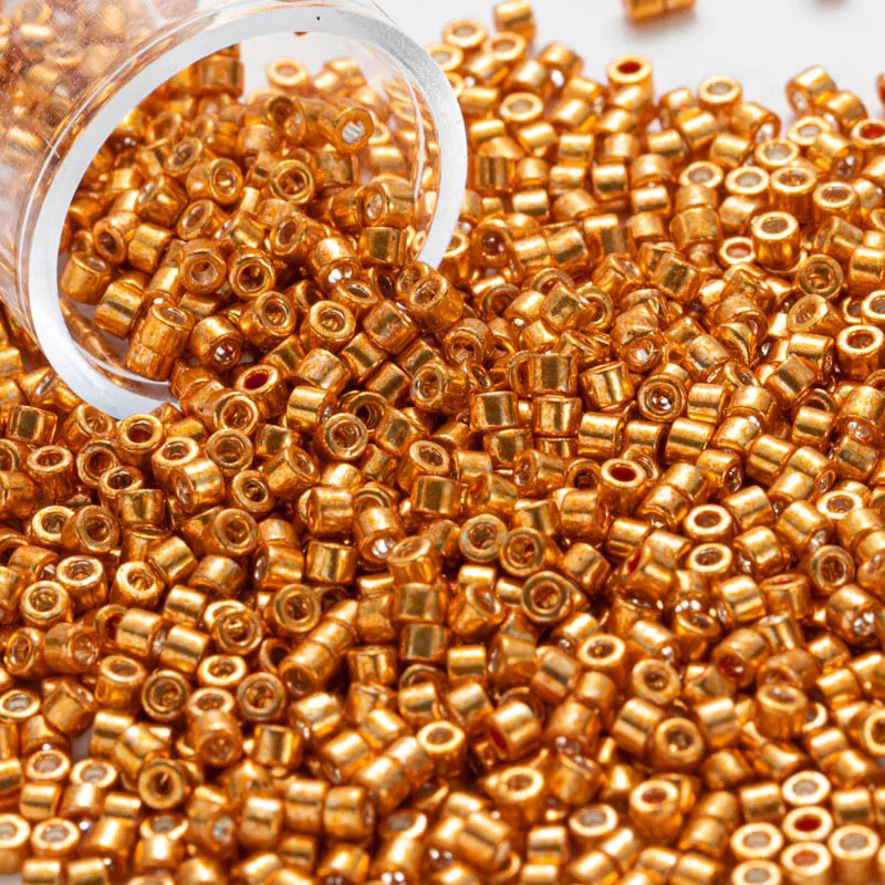 10g/tube 2mm Metallic Cylindrical Beads 10/0 Japanese Loose Spacer Seed Beads for Needlework Jewelry Making Sewing Embroidery