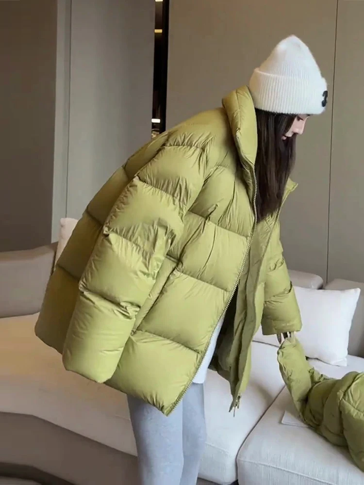 Invierno Thiened cálido cremallera con capucha blanco Du down Jaet mujer Faion prendas de vestir exteriores duradero repelente al agua incluso Color