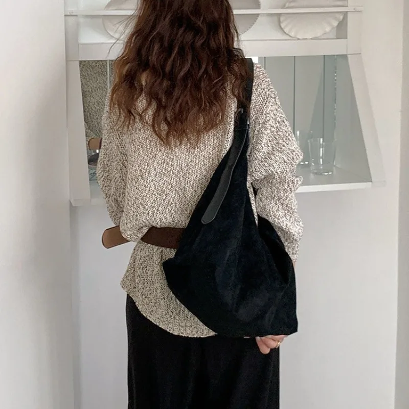 Retro Matte Large Women's Bag 2025 Autumn Winter New Premium Quality Single-Shoulder Commuting Tote Bag with Large Capacity