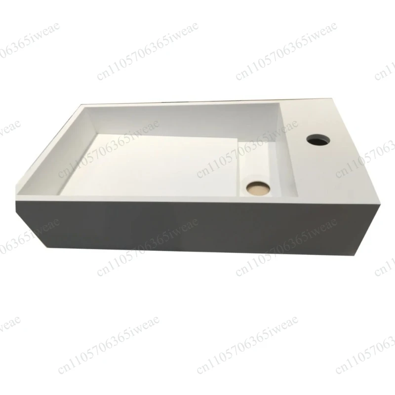 Solid stone washbasin concealed drainage pipe 20099A bathroom rectangular sink wall mounted