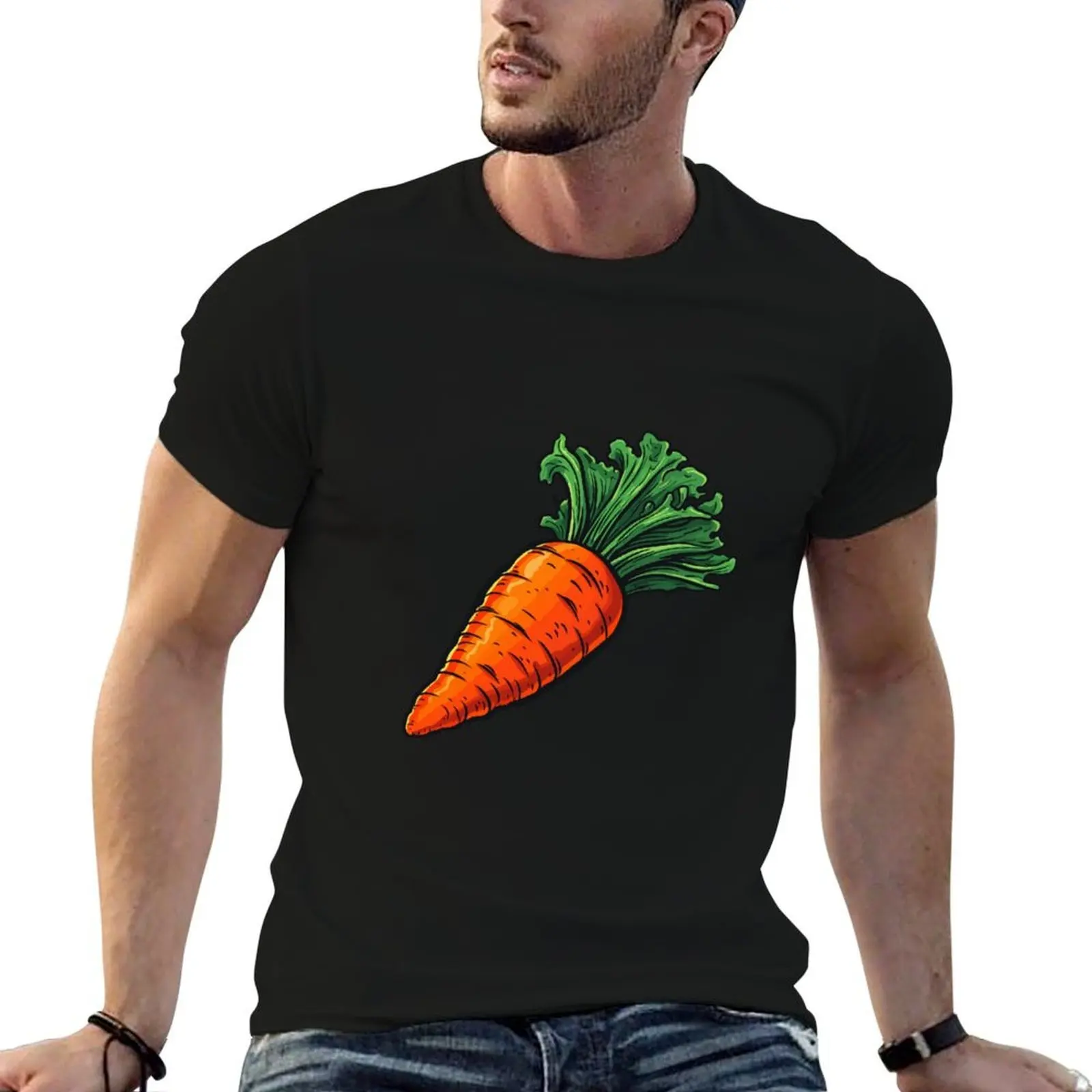 Juicy Orange Carrot Cartoon Style T-Shirt shirts graphic tee animal prinfor boys mens vintage t shirts